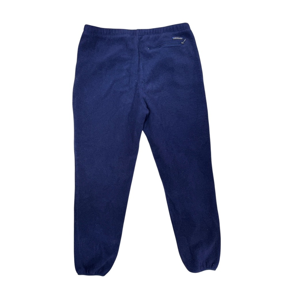 Patagonia Men's Navy Blue Fleece Sweatpants Synchilla 1990s Pants Size L Elastic